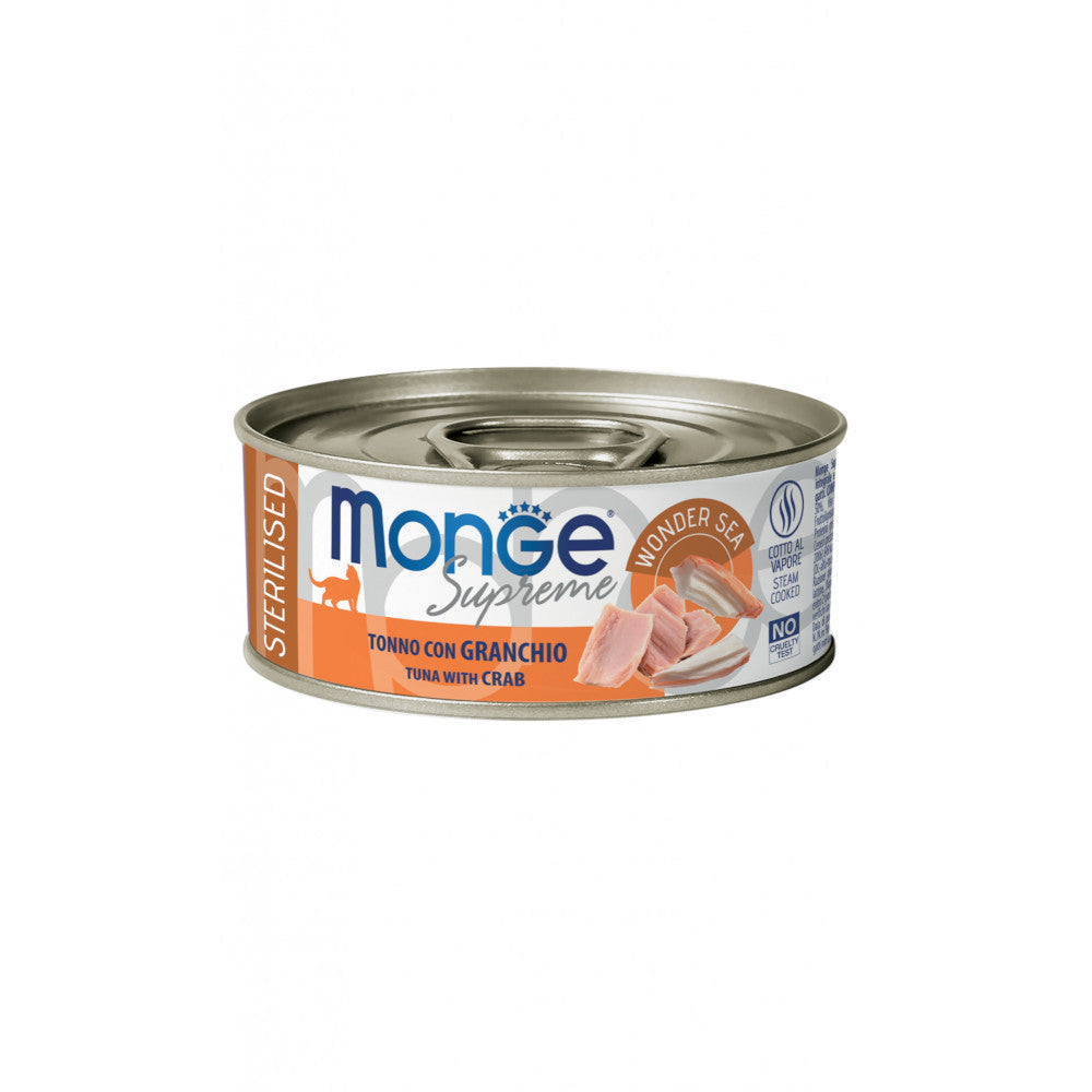 Monge Supreme Sterilised Tonno e Granchio 80gr Monge Supreme Sterilised Tonno e Granchio 80gr